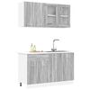 vidaXL Kitchen Cabinet Set Lyon 4 pcs Grey sonoma 140 x 46 x 81.5 cm