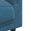 vidaXL Sofa Set Blue Velvet (100% polyester), plywood, solid wood