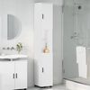 vidaXL Bathroom Tall Cabinet High gloss white 30 x 35 x 192 cm