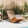 vidaXL Rocking Sun Lounger with Cushion Solid Wood Acacia