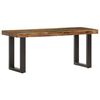 vidaXL Bench Brown and black Solid reclaimed wood, powder-coated steel