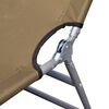 vidaXL Sunlounger Taupe Powder-Coated Steel 74.4 x 22.8 x 10.6 in