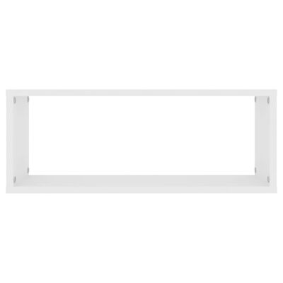 vidaXL Wall Cube Shelves 4 pcs White 23.6"x5.9"x9.1" Engineered Wood