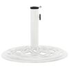vidaXL Umbrella Base White Cast Iron Medium Durable Umbrella Base