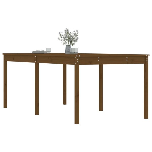 vidaXL Garden Table Honey brown Solid Pine Wood Large Durable
