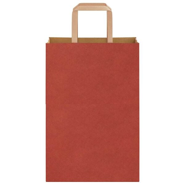 vidaXL Paper Bags 250 pcs with Handles Red 21x11x31 cm