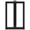 vidaXL Dining Table Leg Black Powder-coated steel Adjustable Levelers
