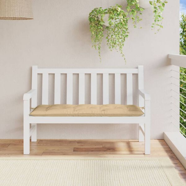 vidaXL Garden Bench Cushion Melange beige 100% polyester