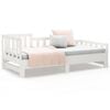 vidaXL Day Bed White Solid pine wood 2x35.4x78.7 in Expandable Day Bed