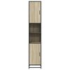 vidaXL Bathroom Cabinet Sonoma oak Engineered Wood Tall Bathroom Cabinet