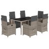 vidaXL Garden Dining Set Grey