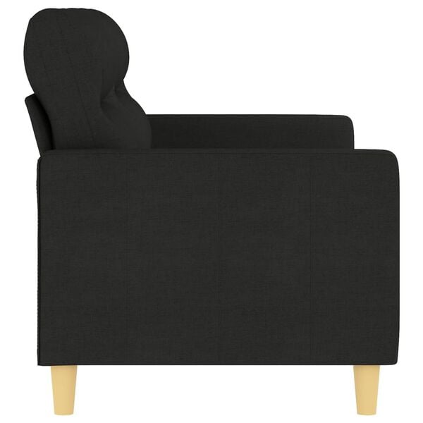 vidaXL 2-seater Sofa Black Polyester, Metal, Textilene 2-seater