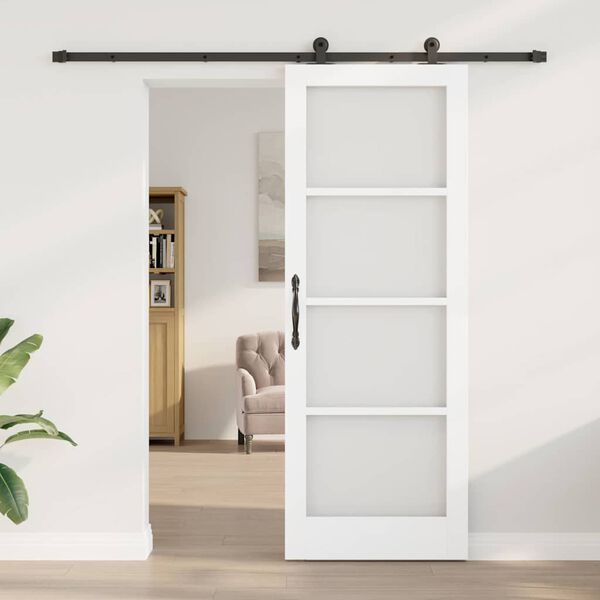 vidaXL Sliding Door ORKDAL White 30.71 x 83.07 in
