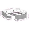 vidaXL Garden Lounge Set Black and Cream