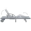 vidaXL Sunlounger Grey Solid acacia wood with grey wash, 100% polyester