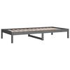 vidaXL Day Bed Gray Solid pine wood Twin Day Bed Rectangular Modern