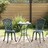 vidaXL Garden Chair 2 pcs Green 39 x 40 x 87cm Aluminium