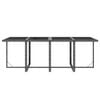vidaXL Garden Dining Set Gray PE rattan Large Durable