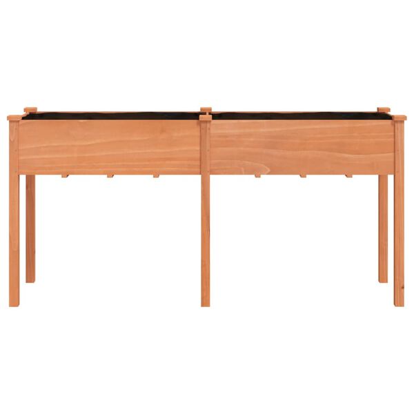 vidaXL Planter Brown Solid fir wood, Non-woven fabric Large