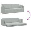 vidaXL Floor Sofa Bed Light Grey 83.86 x 27.56 x 30.31 in Velvet