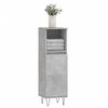 vidaXL Bathroom Cabinet Concrete Grey Engineered Wood, Iron Tall