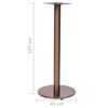 vidaXL Bistro Table Leg Gold Stainless Steel Single Industrial
