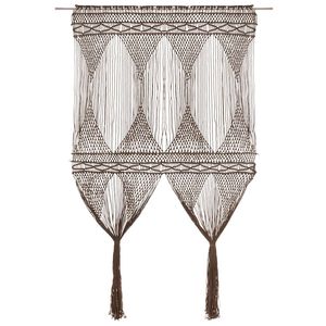 vidaXL Macrame Curtain Taupe 55.1x94.5" Cotton