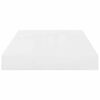 vidaXL Wall Shelf Set of 4 High gloss white Honeycomb MDF, metal Medium