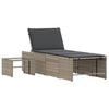 vidaXL Sun Lounger Light grey, Dark grey