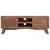 vidaXL TV Cabinet Grey Rough mango wood, MDF Medium Storage TV Cabinet