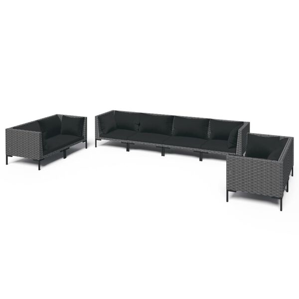 vidaXL Garden Lounge Set Dark Grey