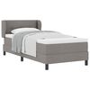 vidaXL Box Spring Bed with Mattress Taupe 31.50 x 78.74 in Fabric