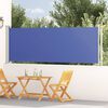 vidaXL Side Awning Blue Polyester with PU coating 46.1 x 236.2 in