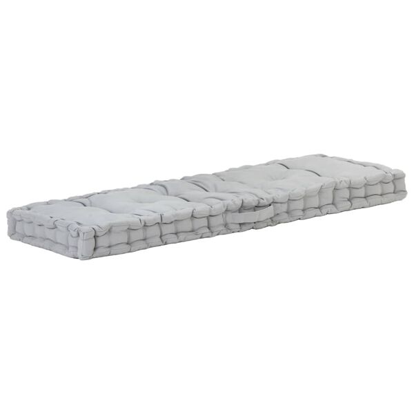 vidaXL Pallet Cushion Grey Cotton 47.2 x 15.7 in Decorative Inlays