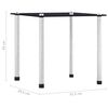 vidaXL Nesting Table Set of 3 Black Tempered glass and aluminum 3 sizes