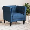 vidaXL Chesterfield Sofa Chair Blue 100% polyester, plywood, solid wood