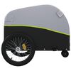 vidaXL Bike Trailer Black and Green 66.1 lb Iron
