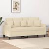 vidaXL 2-seater Sofa Cream Fabric (100% polyester), Metal, Textilene