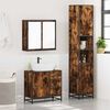 vidaXL Bathroom Furniture Set Smoked Oak Engineered wood, metal, glass