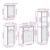 vidaXL Bathroom Furniture Set Gray Solid pinewood and engineered wood