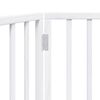vidaXL Dog Gate Set of 2 White Poplar Wood 63.0 in total length