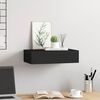 vidaXL Wall-mounted Drawer Shelf Black 40x23,5x3.9 " MDF