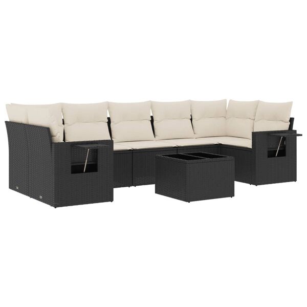 vidaXL Garden Sofa Set Black