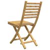 vidaXL Garden Chair Set of 6 Natural Bamboo Standard Foldable