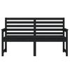 vidaXL Garden Bench Black Solid pine wood Standard Durable