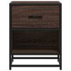 vidaXL Bedside Cabinet Brown Oak Engineered wood Standard