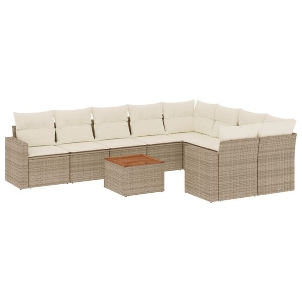 vidaXL Garden Sofa Set Beige