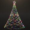 vidaXL Christmas Tree with Metal Post 500 LEDs Colorful 10 ft
