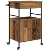 vidaXL Kitchen Trolley Old Wood 22.05 x 16.93 x 35.24 in