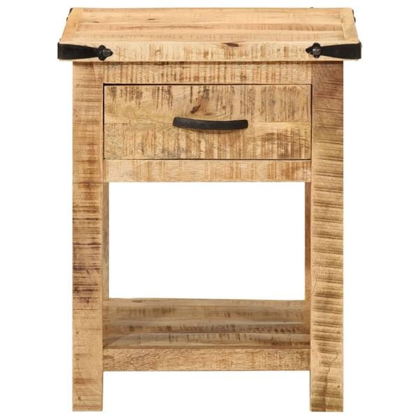 vidaXL Bedside Cabinet Natural wood Solid mango wood 15.7x15.7x19.7 in